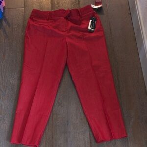 Larry Levine Cherry Trousers ankle